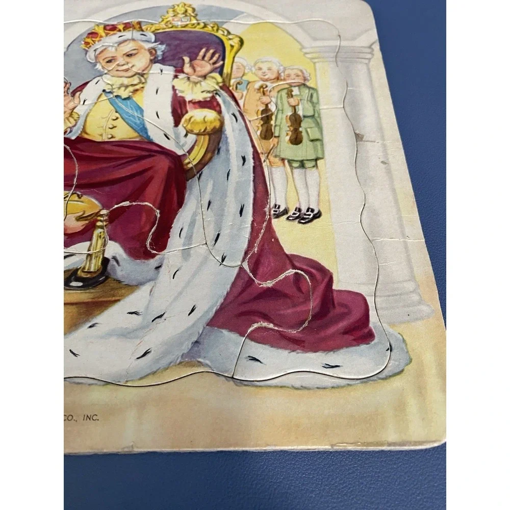 Platt & Munk Vintage Puzzle‎ Cardboard Old King Cole Nursery Rhyme Made in USA